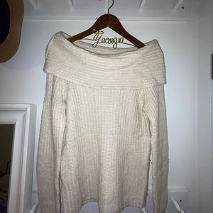 White House Black Market off-the-shoulder sweater, medium